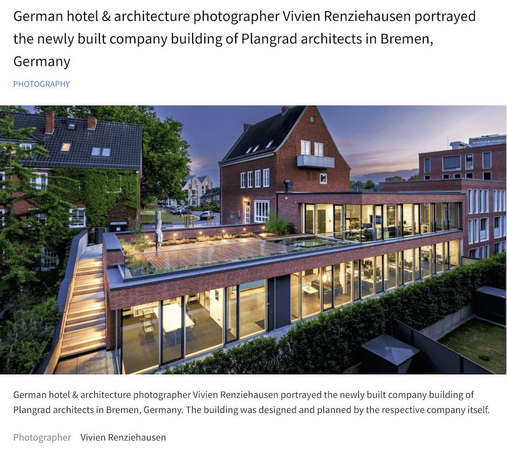 Hotel and architecture photographer Vivien Renziehausen